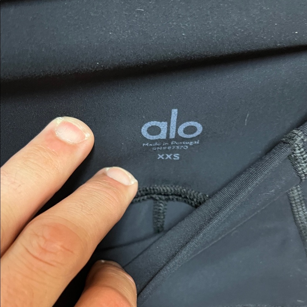ALO Yoga Black High-Waist Slashed Leggings